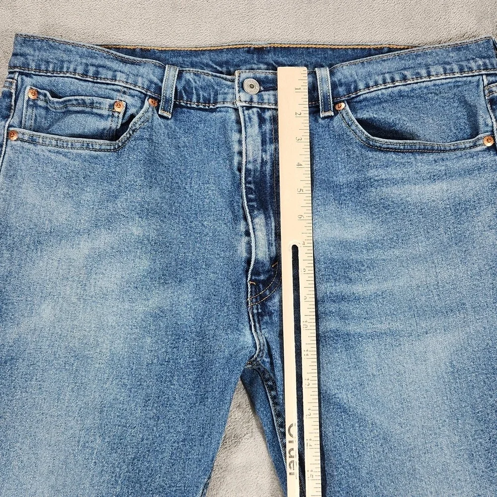 Levis 505 Jeans‎ Mens 38x29 Stone Wash Blue Regular Straight Stretch Denim Pants